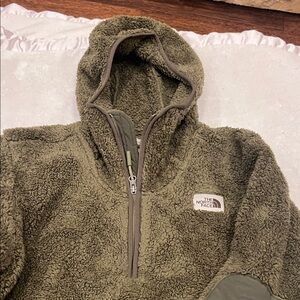 The North Face Forest Green Sherpa Pullover